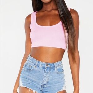 PrettyLittleThing Pink Crop Top